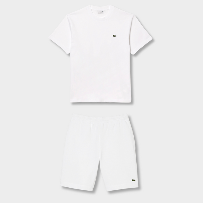 Ensemble short/t-shirt Lacoste Blanc