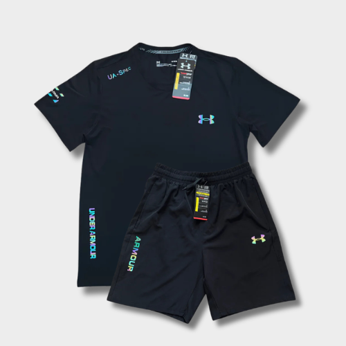 Ensemble Sport short t shirt Under Fluo Noir - photo 1/3 - UrbanDrip