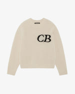 Sweat Pull CB Logo Knit Beige - photo 1/5 - UrbanDrip