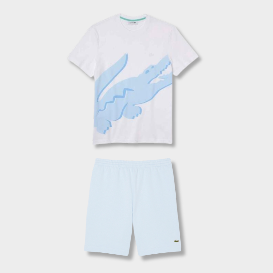 Ensemble Sport short t shirt et Blanc Bleu - photo 1/3 - UrbanDrip