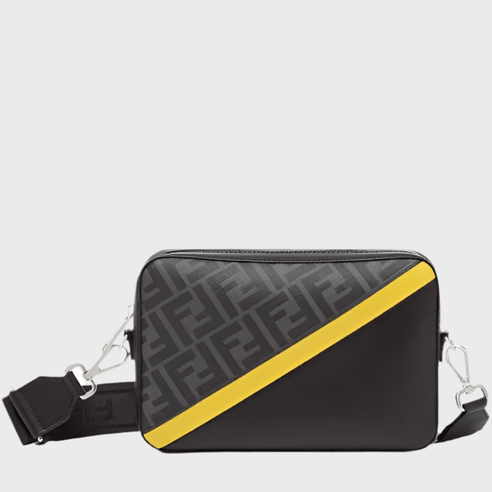 Sac Sacoche Camera Bag Bande Noir Jaune - UrbanDrip