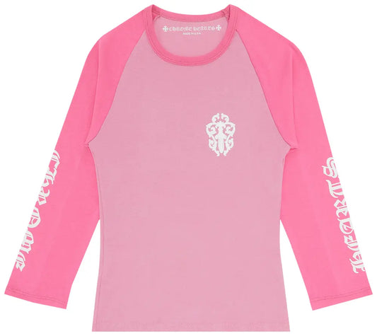 T-Shirt Manche Longue Heart Chrome Rose - photo 1/2 - UrbanDrip