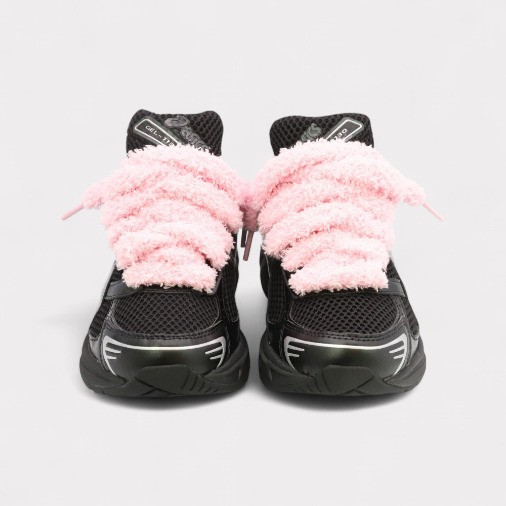 Sneakers Pure Fluffy Laces Silver Black Pink - photo 3/6 - UrbanDrip