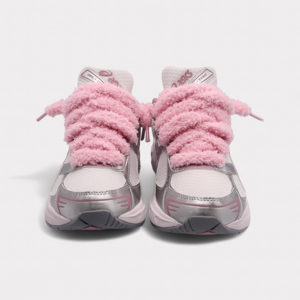 Sneakers Taro Fluffy Laces Pink Purple - photo 4/7 - UrbanDrip