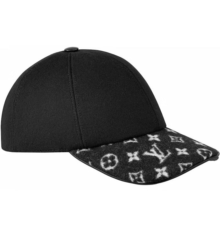 Cap Monogram LV Noir Logo Blanc