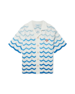 Wavy Gradient Crochet Shirt 2 Blanc - photo 1/6 - UrbanDrip