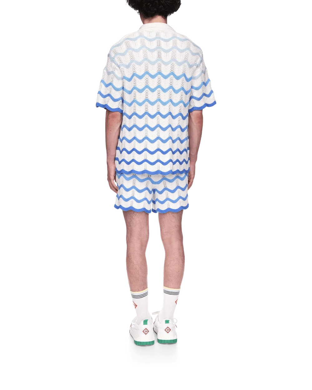 Wavy Gradient Crochet Shirt 2 Blanc - photo 4/6 - UrbanDrip