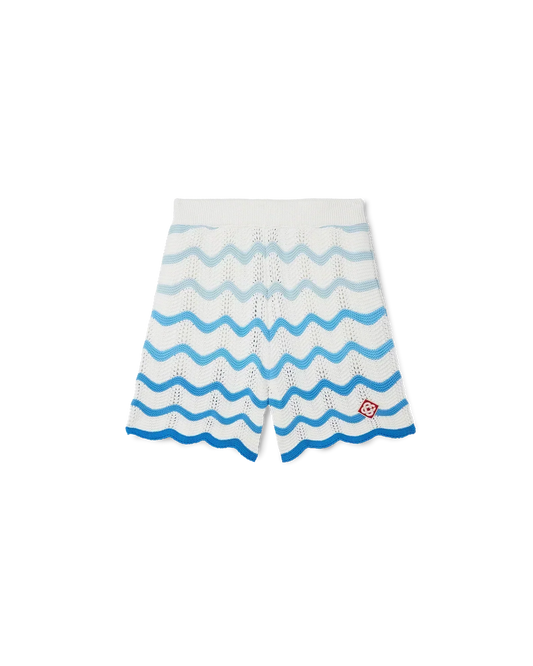 Short Wavy Gradient Crochet Shorts Blanc - photo 1/6 - UrbanDrip