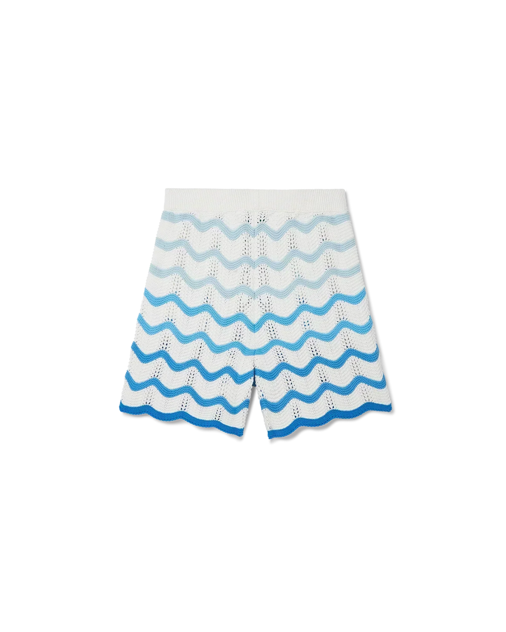 Short Wavy Gradient Crochet Shorts Blanc - photo 6/6 - UrbanDrip