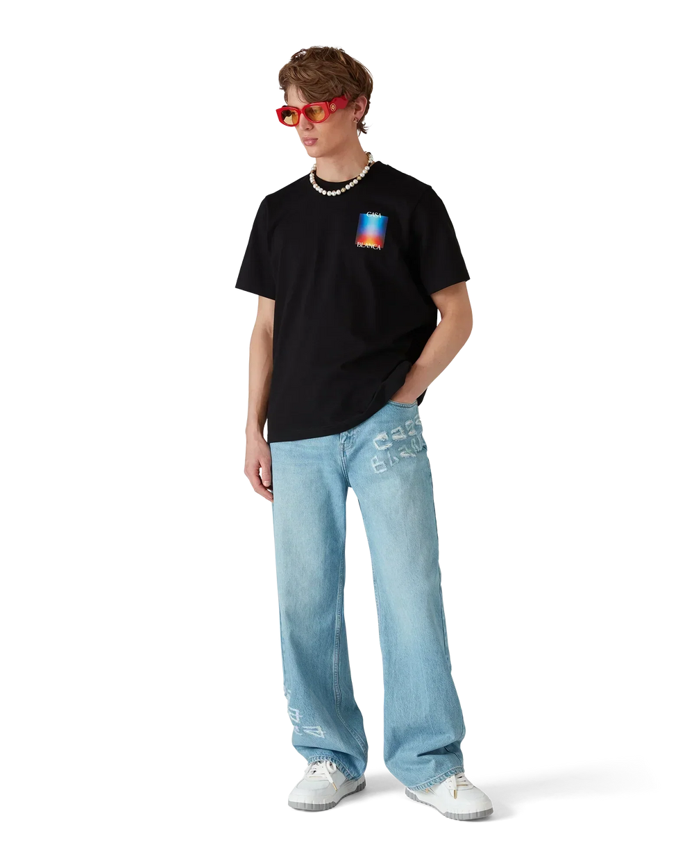 T-Shirt Gradient Casa Logo Blanc - photo 2/5 - UrbanDrip