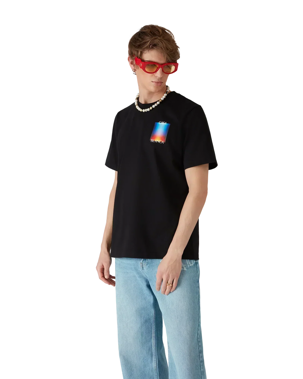 T-Shirt Gradient Casa Logo Blanc - photo 3/5 - UrbanDrip