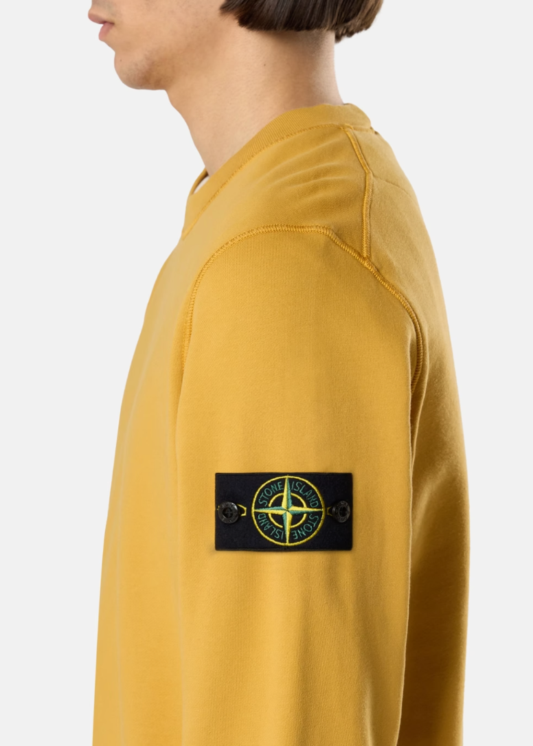 Sweat PULL COTON MOUTARDE STONE - photo 3/5 - UrbanDrip