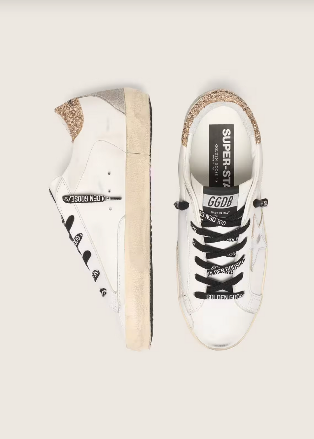 Sneakers cuir avec paillette Blanc - photo 3/4 - UrbanDrip