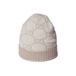 Écharpe Bonnet Et en jacquard de cachemire Cassé Blanc Beige - photo 1/2 - UrbanDrip