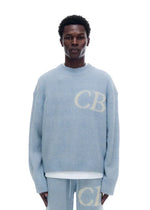 Sweat Pull CB Logo Knit Bleu Ciel - photo 5/5 - UrbanDrip