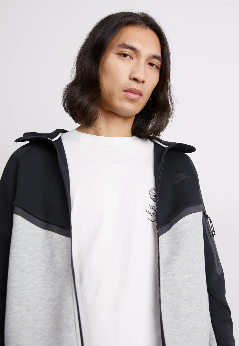Zip Zippé Noir Et Gris - photo 2/5 - UrbanDrip