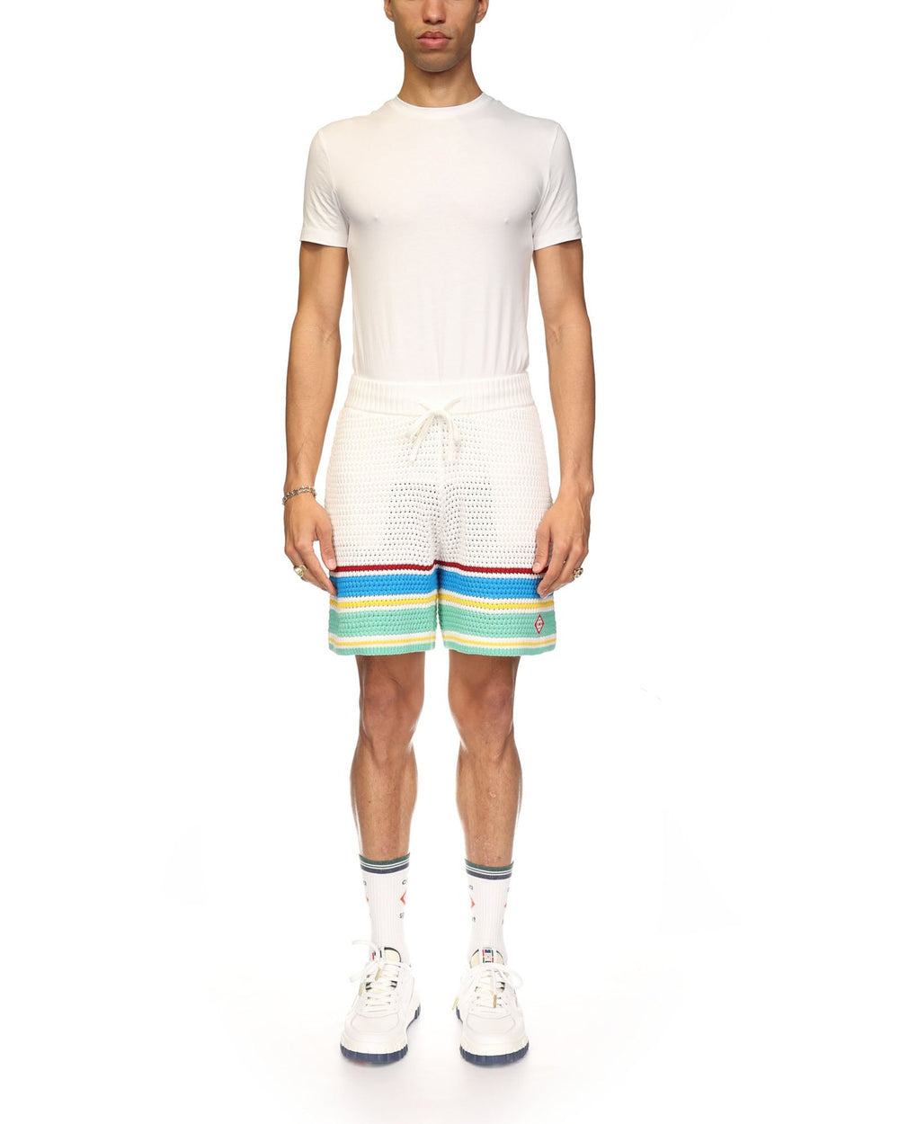 Short Crochet Tennis Shorts 2 Blanc - photo 2/6 - UrbanDrip