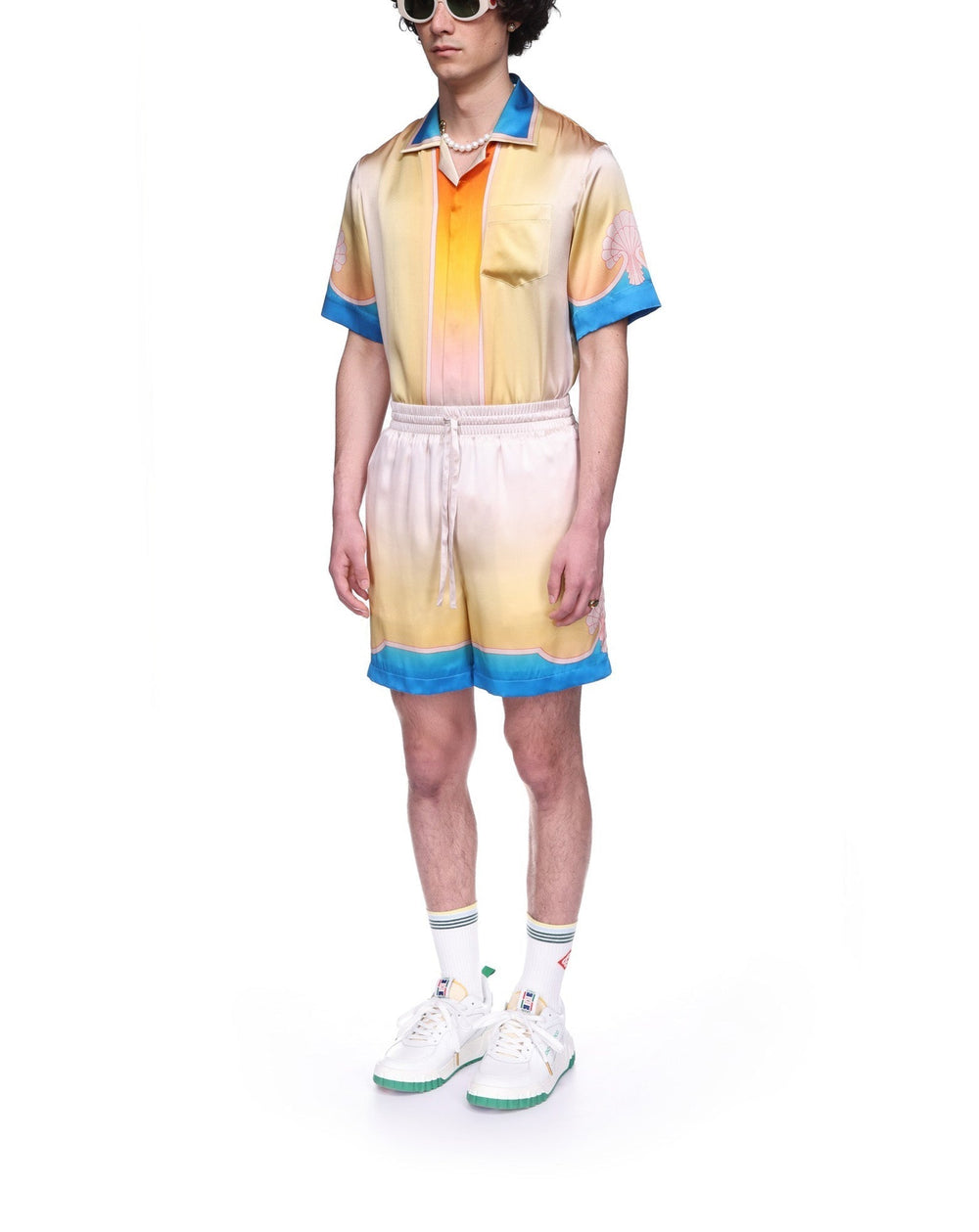 Short L Arc Silk Shorts Multicolore - photo 3/6 - UrbanDrip