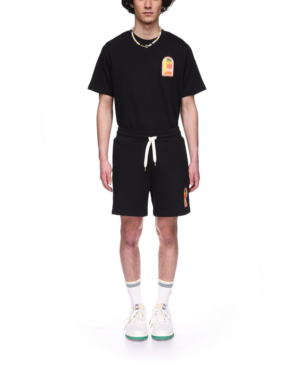 Gradient L Arche Sweatshorts 2 Blanc - photo 2/6 - UrbanDrip