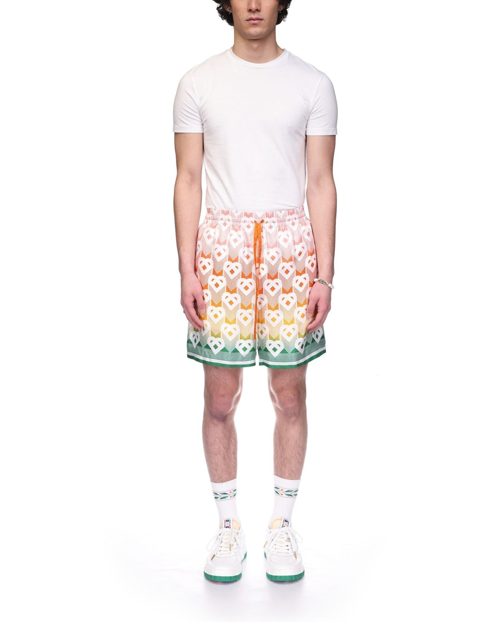 Short Gradient Heart Silk Shorts - photo 2/6 - UrbanDrip