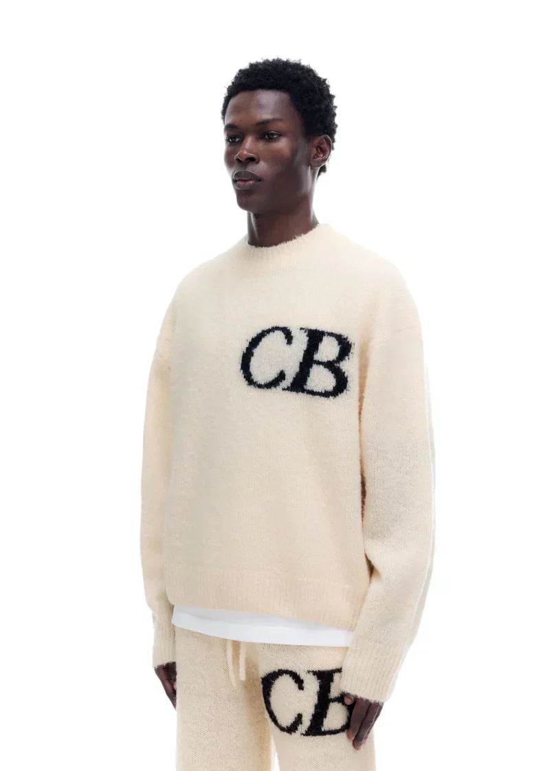 Sweat Pull CB Logo Knit Beige - photo 4/5 - UrbanDrip
