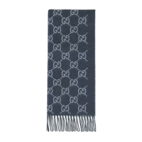 Écharpe Bonnet Et en jacquard de cachemire Bleu Marine - photo 2/2 - UrbanDrip