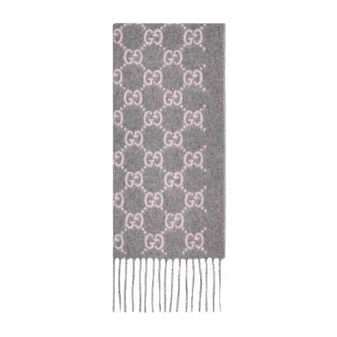 Écharpe Bonnet Et en jacquard de cachemire e Gris Clair - photo 2/2 - UrbanDrip