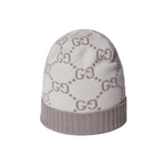 Écharpe Bonnet Et en jacquard de cachemire e Gris Clair - photo 1/2 - UrbanDrip