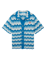 Wavy Gradient Crochet Shirt 3 Blanc - photo 1/5 - UrbanDrip