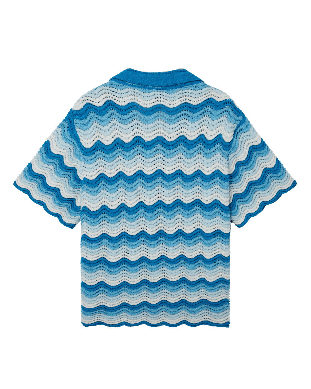 Wavy Gradient Crochet Shirt 3 Blanc - photo 5/5 - UrbanDrip