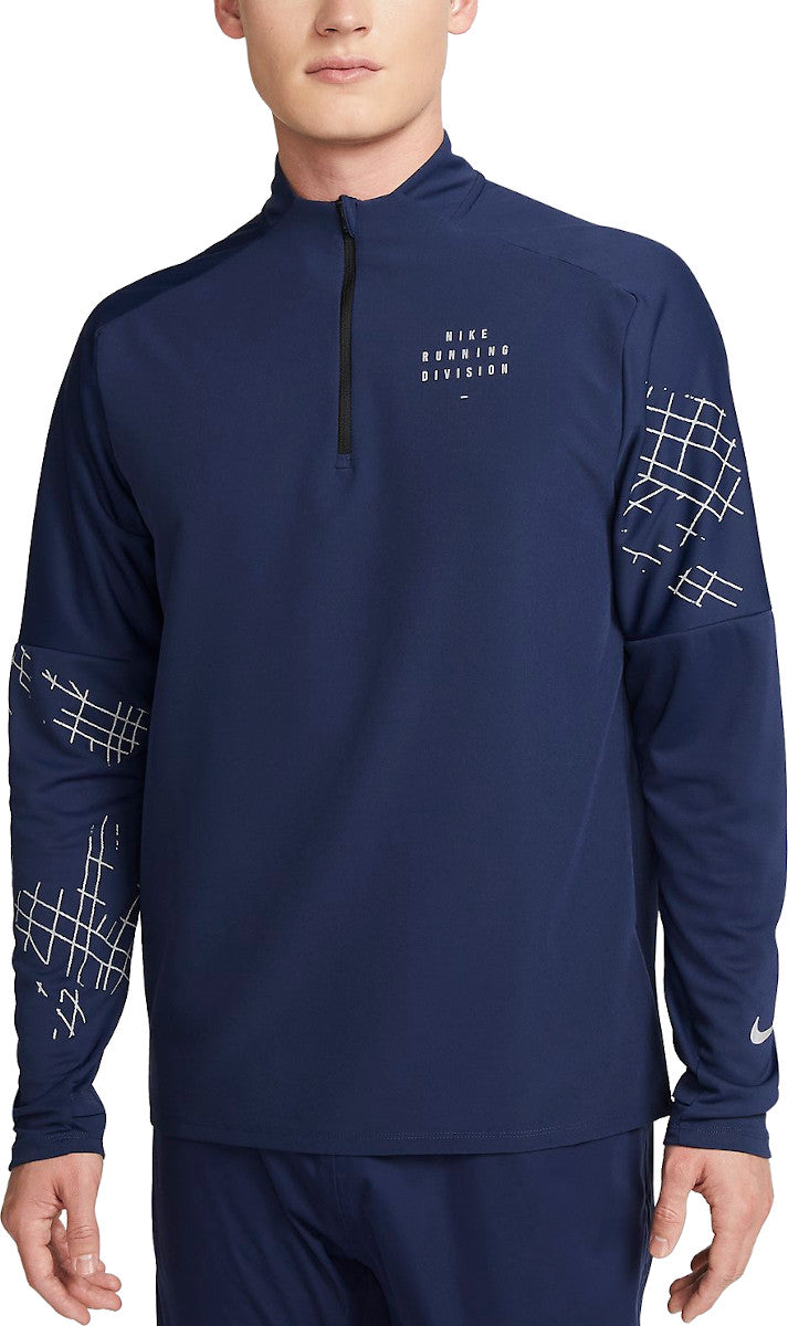 T-Shirt Maillot demi zip manches longues Dri Fit Run Division - UrbanDrip