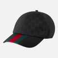 Cap Noire Bande Signature Verte Rouge