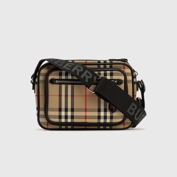 Sac Sacoche Camera Bag Tartan Beige - UrbanDrip