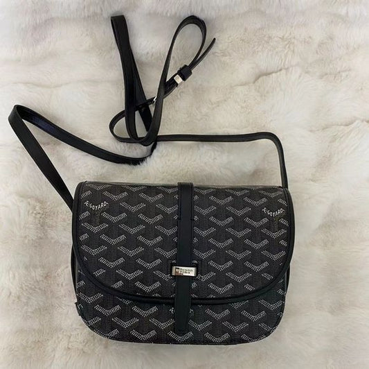 Sac Sacoche Besace Chevron Noir - UrbanDrip
