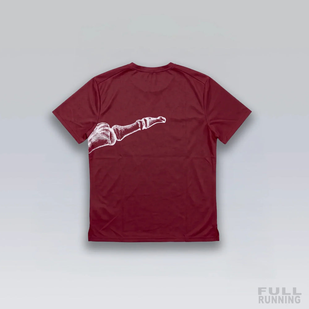 T-shirt de Running Division Squelette "MILER" Rouge