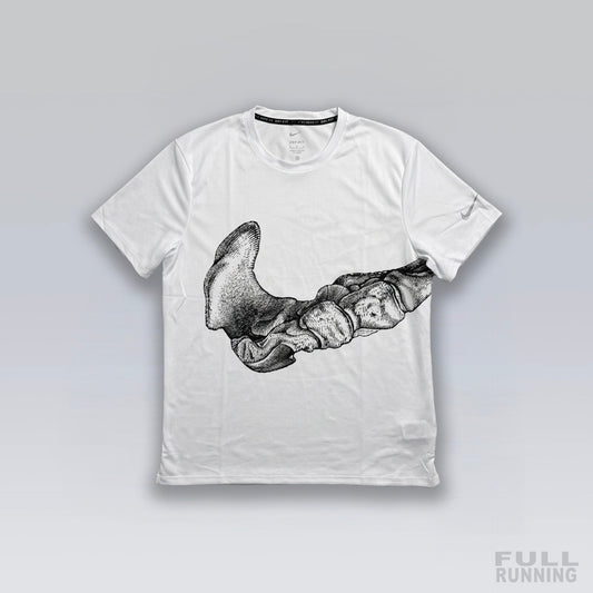 T-shirt de Running Division Squelette "MILER" Blanc
