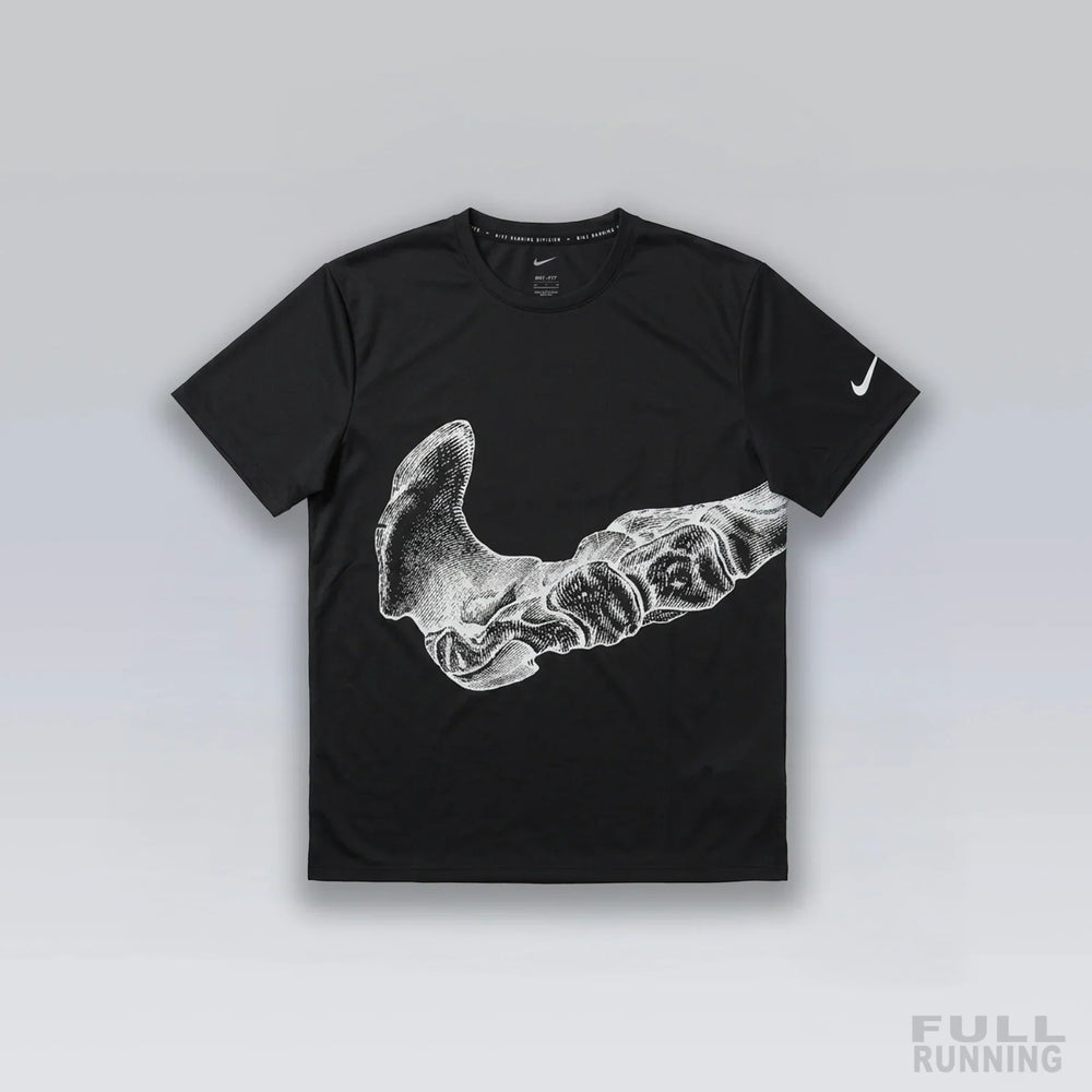 T-shirt de Running Division Squelette "MILER" Noir