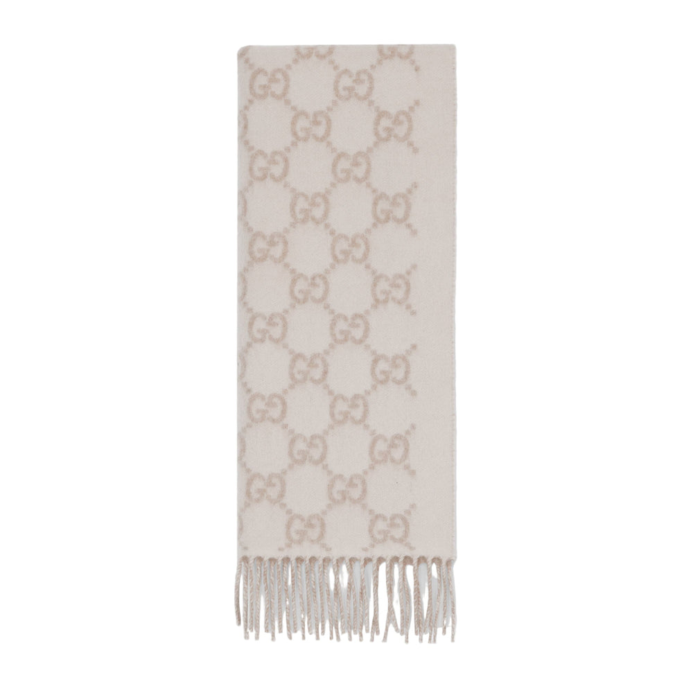 Écharpe Bonnet Et en jacquard de cachemire Cassé Blanc Beige - photo 2/2 - UrbanDrip